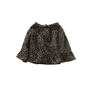 Zara Girls Leopard Print Elastic Waist Skirt Shorts Size 13-14